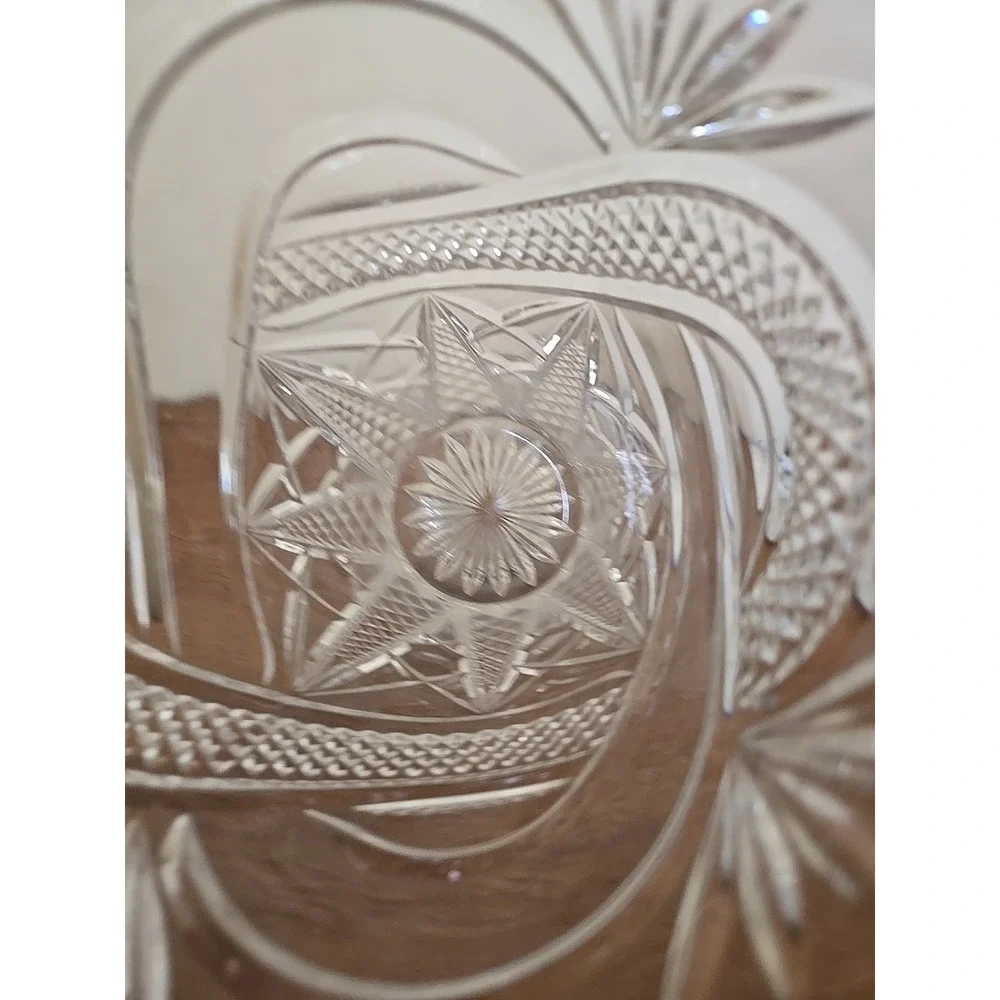 Vintage Lead Crystal Glass Vase 10